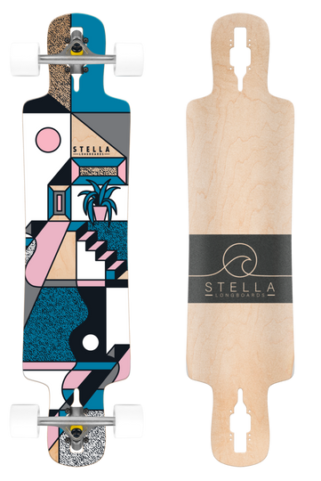 Stella 40" Dropthrough Cliffs Longboard Complete